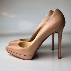 Christian Louboutin Nude Patent Leather Heels